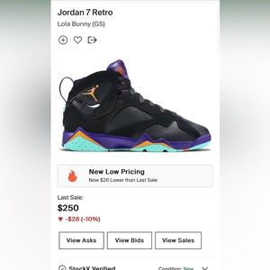 Sold!  Air Jordan 7 Lola bunny
